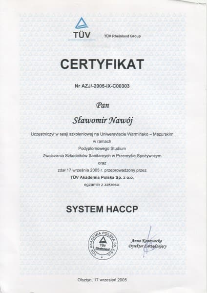 Certyfikat dla firmy z Wrocławia